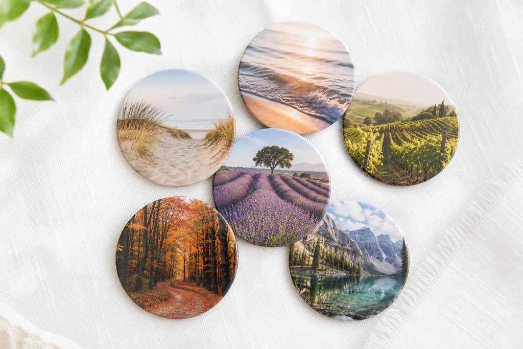 Round Custom Photo Magnet (set of 9)